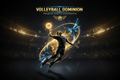 Premium volleyball live stream digital access pass with gold and black luxury design