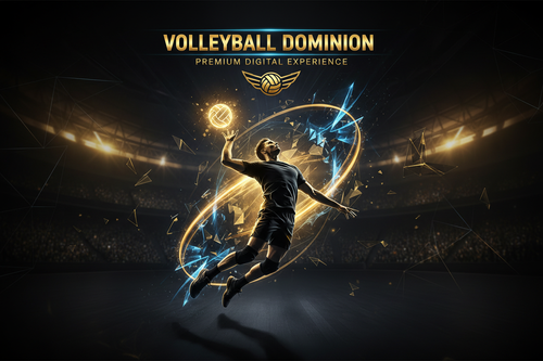 Premium volleyball live stream digital access pass with gold and black luxury design